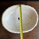 Lavabo Ovalado de Travertino Rústico | Wabi Sabi | Hecho a Mano