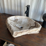 Rustic Chocolate Onyx Stone Sink | Handmade & Natural | Luxury