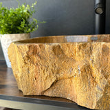 Red Travertine Rustic Sink