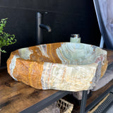 Large Rustic Green Onyx Sink
