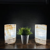 White Onyx Lamp Pair