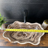 Beige Onyx Vessel Sink – One-of-a-Kind, Hand-Carved
