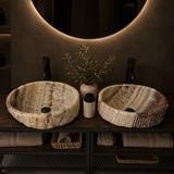 Rustic Onyx Sink Pair