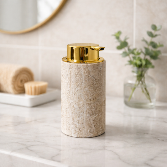 Dispensador de jabón de mármol