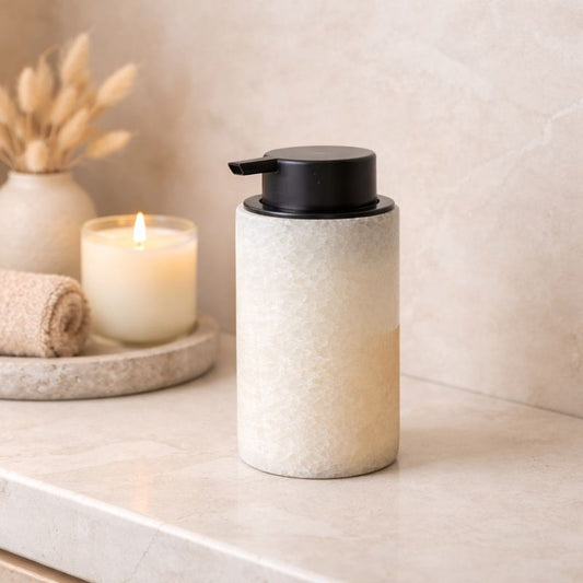 Dispensador de jabón de mármol