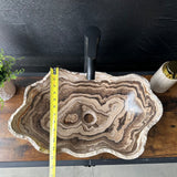 Beige Onyx Vessel Sink – One-of-a-Kind, Hand-Carved