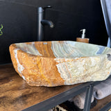 Large Rustic Green Onyx Sink