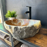 Large Rustic Green Onyx Sink