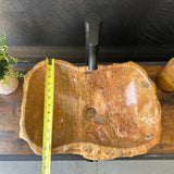 Red Travertine Rustic Sink