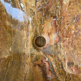 Red Travertine Rustic Sink