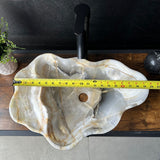 Large Beige Onyx Vessel Sink – One-of-a-Kind, Hand-Carved