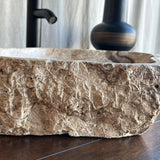 Rustic Chocolate Onyx Stone Sink | Handmade & Natural | Luxury