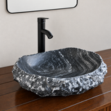 Rustic Gray Marble Stone Sink | Handmade & Natural | Luxury