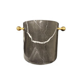 Black Marble Wine Cooler with Handles | Natural Stone Champagne Bucket | Luxury Modern Bar & Table Decor | Handmade Decor