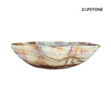 Lavabo de Piedra de Ónix Verde | Lavabo Vessel de Piedra Natural | Palangana de Ónix Irregular Moderna Hecha a Mano | Lavabo Tipo Cuenco de Lujo para Tocador