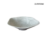 Luxury Marble Bowl – Irregular Natural Stone Centerpiece | Handmade Matte Decorative Bowl