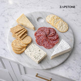 White Marble Cheeseboard 11.8” D | Handmade Charcuterie Board | Natural Stone Cutting Board