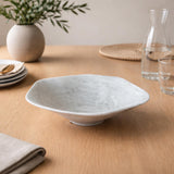 Luxury Marble Bowl – Irregular Natural Stone Centerpiece | Handmade Matte Decorative Bowl