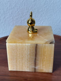 Caja de Joyería de Ónix Amarillo | Caja de Piedra Hecha a Mano | Almacenamiento de Lujo para Recuerdos, Regalo