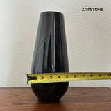 Florero de Mármol Negro, Florero de Piedra Hecho a Mano, Decoración de Lujo, Acento Moderno, Pieza Central de Mármol Natural, Regalo Elegante