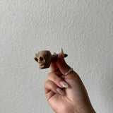 Pipa de Tabaco de Calavera Tallada a Mano en Mármol | Pipa de Piedra Natural de Lujo | Pipa Decorativa | Regalo Único para Él
