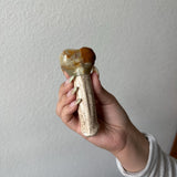 Pipa de Tabaco de Pene de Travertino y Ónix | Pipa de Piedra Natural de Lujo | Pipa Decorativa | Hecha a Mano | Regalo Único para Él