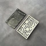 Luxury Marble Domino Set | Handmade Black & White Stone Dominoes Game Set | Modern Coffee Table Decor | Unique Gift for Him Housewarming