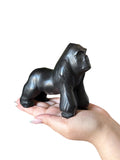 Escultura de Gorila de Mármol Negro | Estatua de Gorila Tallada a Mano | Decoración Moderna Minimalista | Figura Animal de Lujo | Regalo Único