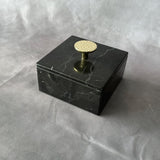 Caja de Joyería de Mármol y Ónix de Lujo con Perilla Dorada – Caja de Piedra Natural, Almacenamiento Elegante, Regalo de Alta Gama