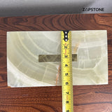 Green Onyx Tissue Box Cover | Handmade Stone Rectangular Tissue Holder | Luxury Bathroom Decor | Natural Onyx Home Accent