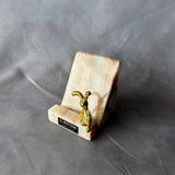 Natural Onyx Phone Stand, Handmade Stone Phone Holder, Luxury Desk Decor, Minimalist Office Accessory, Unique Gift