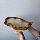 Handmade Green Onyx Bowl – Luxury Natural Stone Catchall, Sculptural Decorative Centerpiece (Piece I)