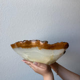 Handmade Green Onyx Bowl – Luxury Natural Stone Catchall, Sculptural Decorative Centerpiece (Piece I)