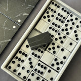Luxury Marble Domino Set | Handmade Black & White Stone Dominoes Game Set | Modern Coffee Table Decor | Unique Gift for Him Housewarming