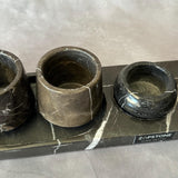 Black Marble Tequila Set, Handmade Mezcalero Set with Salt Dish, Luxury Stone Shot Glass Set, Artisan Made Bar Decor, Unique Gift for Him