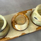 Set de Tequila de Ónix Verde, Set Mezcalero Hecho a Mano con Platito para Sal, Caballitos de Piedra de Lujo, Regalo Único para Él