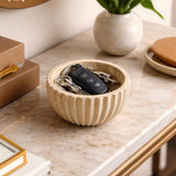 Travertine Stone Catchall Bowl, Luxury Entryway Key Bowl, Natural Marble Jewelry Dish, Handmade Decorative Home Decor