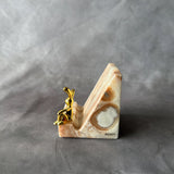 Natural Onyx Phone Stand, Handmade Stone Phone Holder, Luxury Desk Decor, Minimalist Office Accessory, Unique Gift