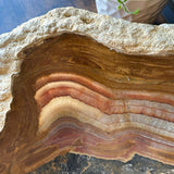 Onyx Rustic Vessel Sink, Natural Stone Bathroom Sink, Handmade Onyx Basin, Luxury Vanity Sink, Irregular Stone Wash Basin