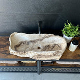 Beige Onyx Stone Sink | Natural Stone Vessel Sink | Modern Wabi Sabi | Rustic Luxury Sink