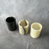 Natural Stone Holder Set, Onyx Marble Cup, Makeup Brush Holder, Utensil Holder, Toothbrush Cup, Pencil Holder, Small Vase Decor