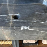 Black Marble Vessel Sink | Handcrafted Natural Stone Bathroom Sink | Modern Rectangular Marble Sink