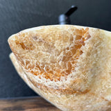 Honey Onyx Vessel Sink, Handmade of Natural Stone, Luxury Bathroom Vanity Basin, Unique Sculptural Sink, Modern Bathroom Decor
