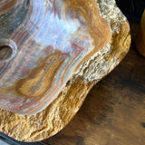 Onyx Rustic Vessel Sink, Natural Stone Bathroom Sink, Handmade Onyx Basin, Luxury Vanity Sink, Irregular Stone Wash Basin