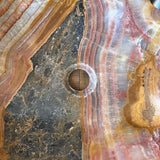 Onyx Rustic Vessel Sink, Natural Stone Bathroom Sink, Handmade Onyx Basin, Luxury Vanity Sink, Irregular Stone Wash Basin