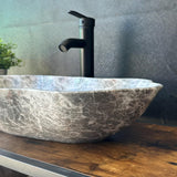 Marble Vessel Bathroom Sink | One-of-a-Kind Handcrafted Marble Sink, Natural Stone Bathroom Basin, Luxury Sink