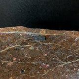 Lavabo de Piedra de Río Rojo, Lavabo de Piedra Natural Hecho a Mano, Lavabo de Lujo, Lavabo Rústico Moderno, Decoración Única (Pieza I)