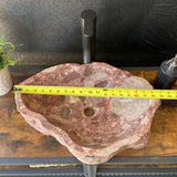 Red River Stone Sink, Handmade Natural Stone Vessel Sink, Luxury Bathroom Basin, Rustic Modern Vanity Sink, Unique Bathroom Decor