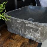 Rustic Black Marble Vessel Sink (Piece II)