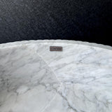 Lavabo de Mármol Blanco, Set de Dos para Baño Principal, Lavabo de Piedra Natural, Lavabo Doble Redondo de Lujo, Lavabo Artesanal